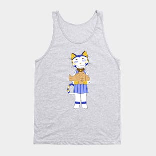 Chibi Cat w/ Taiyaki Cake Tank Top